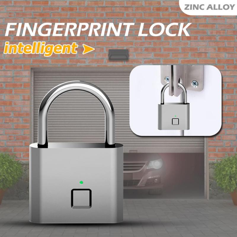 Fingerprint padlock smart padlock small lock fingerprint cabinet lock cabinet lock dormitory anti-theft lock